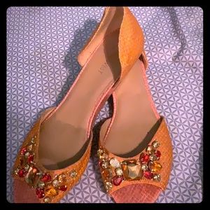 Nine West peep toe flats